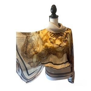Roberto Cavalli CLASS Animal silk blouse M